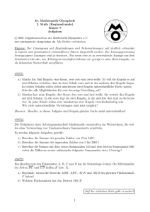 45. Mathematik-Olympiade 2. Stufe