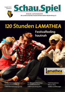 120 Stunden LAMATHEA - Landesverband Amateurtheater Baden