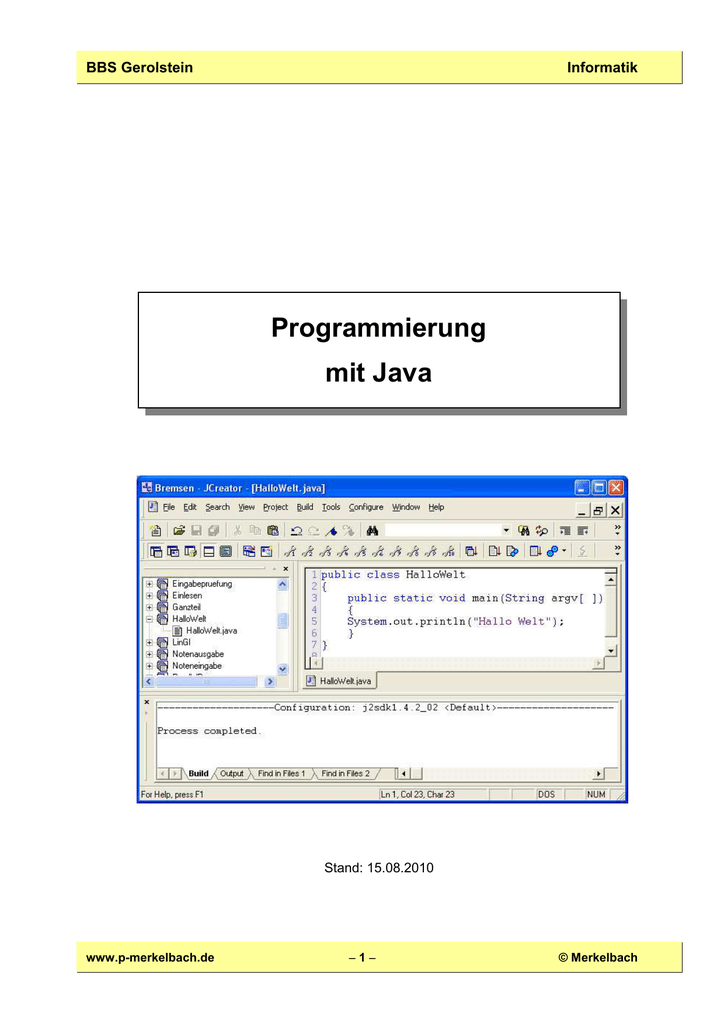 Programmierung Mit Java