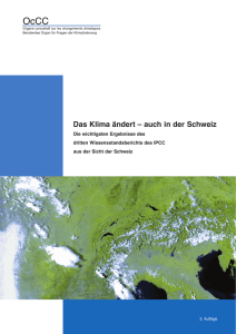 Das Klima ändert – auch in der Schweiz
