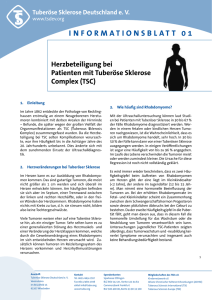 Infoblatt 01 Herzbeteiligung - Tuberöse Sklerose Deutschland eV