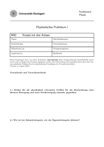 Anleitungstext - Fachbereich Physik, Uni Stuttgart