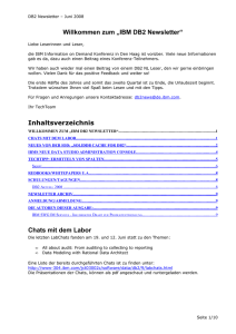 Willkommen zum „IBM DB2 Newsletter“