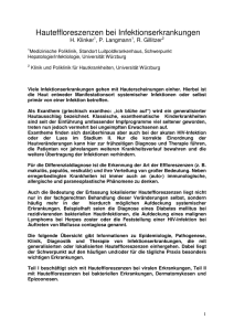 Hauteffloreszenzen bei Infektionskrankheiten I, H.Klinker, P