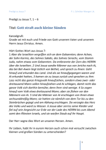 Titel: Gott straft auch kleine Sünden