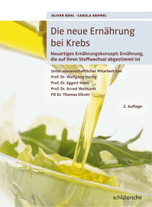 Die neue Ernährung bei Krebs