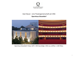Zwei Häuser – eine Theatergemeinschaft seit 1956 Opernhaus