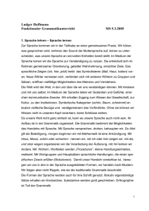 Funktionaler Grammatikunterricht - Institut für deutsche Sprache und