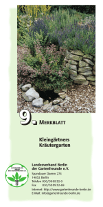 Merkblatt Kräutergarten