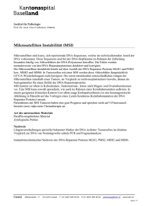 Mikrosatelliten Instabilität (MSI)