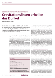 Gravitationslinsen erhellen das Dunkel