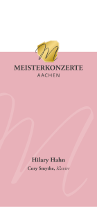 Hilary Hahn - Meisterkonzerte Aachen
