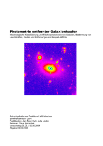 Photometrie entfernter Galaxienhaufen