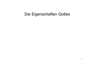 Die Eigenschaften Gottes