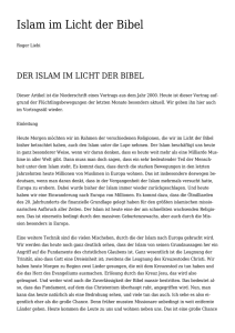 Islam im Licht der Bibel