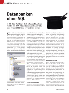 datenbanken ohne sQL