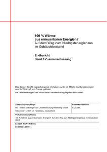 100 % Wärme aus erneuerbaren Energien? Auf dem Weg zum