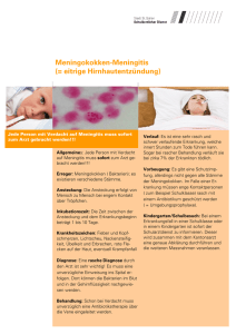 Meningitis Hirnhautentzündung