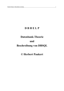 DBHELP Datenbank-Theorie und Beschreibung