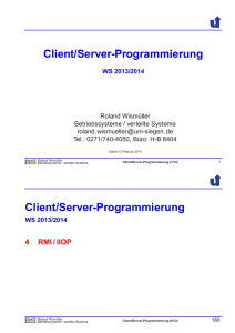 Client/Server-Programmierung Client/Server
