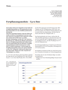 Fortpflanzungsmedizin – Up to Date