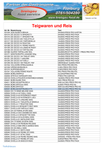 11 Teigwaren und Reis - Breisgau Food Service