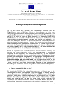 Hintergrundpapier In-vitro-Diagnostik 25.05.2016