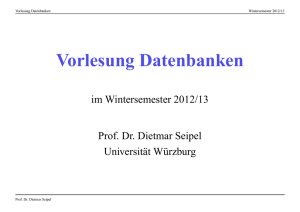 Vorlesung Datenbanken - Universität Würzburg
