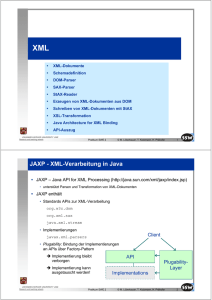 JAXP - XML-Verarbeitung in Java - SSW