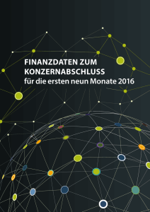 Finanzdaten zum Konzernabschluss für die ersten neun Monate 2016