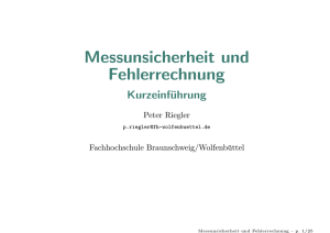 Messunsicherheit und Fehlerrechnung - public.fh