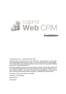 Installationsanleitung Web CRM