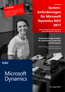 Systemanforderungen (deutsch) Microsoft Dynamics NAV - BSS-IT