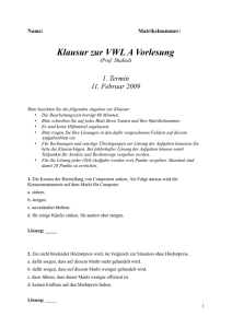 Exam VWL A February 2009