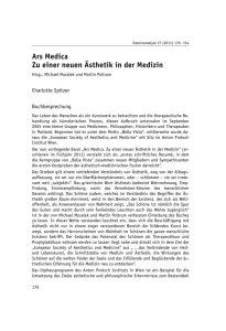 Ars Medica Zu einer neuen Ästhetik in der Medizin