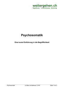 Psychosomatik - weitergehen.ch