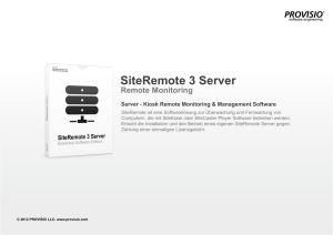 SiteRemote 3 Server - Kiosk Remote Monitoring