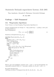 Statistische Mechanik ungeordneter Systeme, SoSe 2005