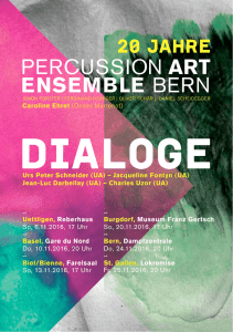 Flyer - Percussion Art Ensemble Bern