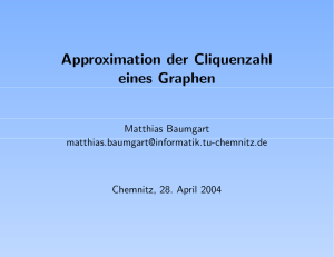 Approximation der Cliquenzahl eines Graphen