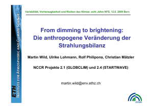 From dimming to brightening: Die anthropogene