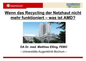 Wenn das Recycling der Netzhaut nicht h f kti i t i tAMD? mehr