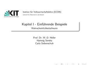 Kapitel I - Einführende Beispiele