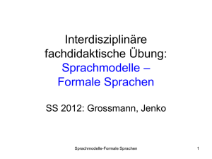 Natürliche Sprache – Formale Sprache