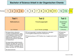 Bachelorarbeit in der Organischen Chemie