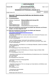 Sicherheitsdatenblatt WASSERSTOFFPEROXID