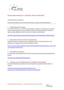 DDL Newsletter 1 2011 - Deutsche Depressionsliga