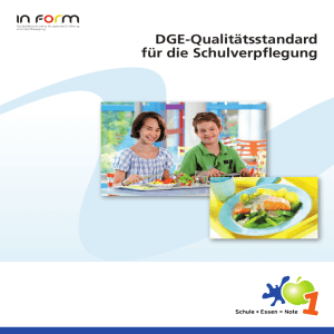 DGE-Qualitätsstandard für die Schulverpflegung