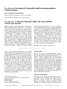 Cu1,45Er0,85S2: Ein Kupfer(I)-Erbium(III)-Sulfid