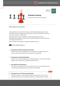 Strategie-Coaching - Warum Systemische Positionierung?